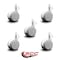 Service Caster 2.375 Inch MRI Safe Casters, 7/16 Grip Ring Stem, Set of 5, 5PK SCC-GR02S60-TPR-GRY-71678-MRI-5 - alternate 2
